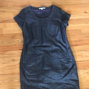 Boden chambray  short sleeve dress
